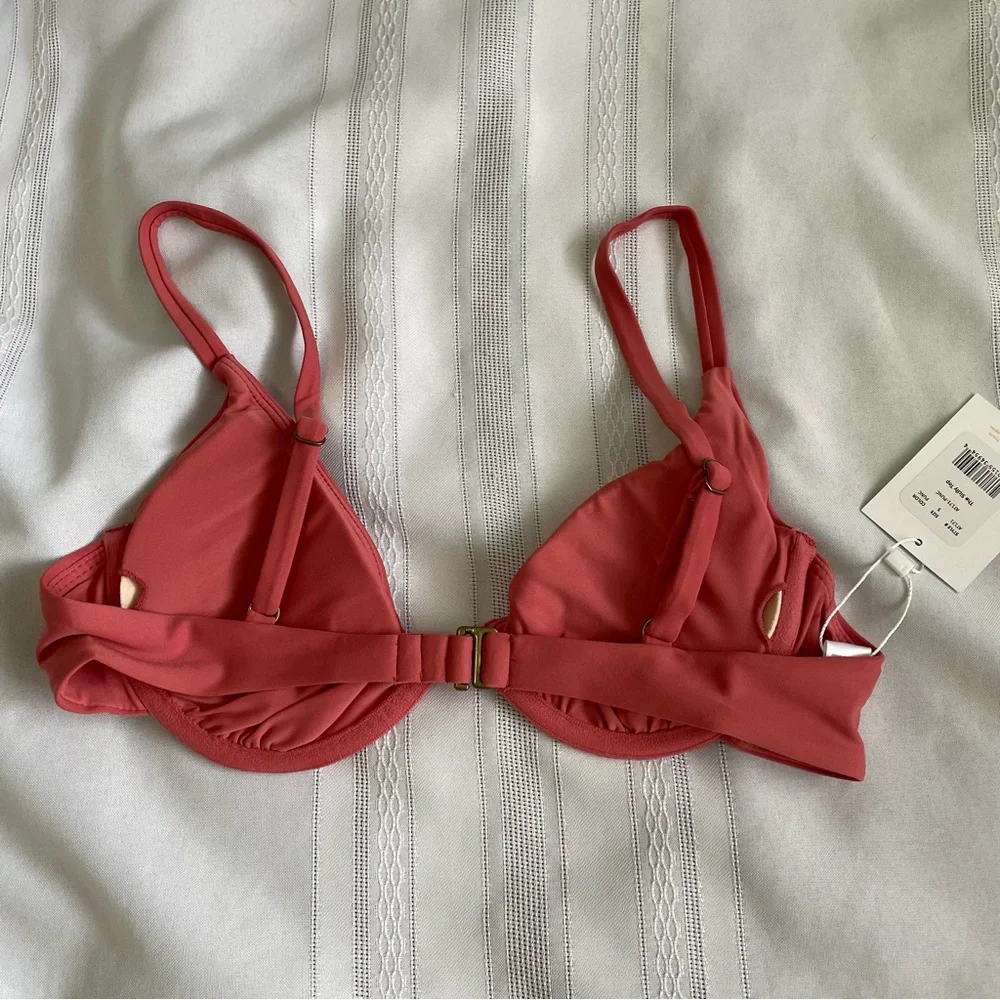 Andie Swim The Sicily Top Size S Punch Pink NWT